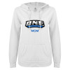 Thumbnail image for  ENZA Womens White V Notch Raw Edge Fleece Hoodie