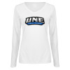Thumbnail image for  Womens White Long Sleeve V Neck Tee 
