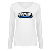 Thumbnail image for  Womens White Long Sleeve V Neck Tee 