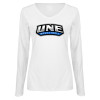 Thumbnail image for  Womens White Long Sleeve V Neck Tee 