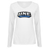 Thumbnail image for  Womens White Long Sleeve V Neck Tee 