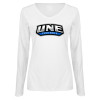Thumbnail image for  Womens White Long Sleeve V Neck Tee 