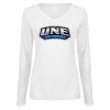 Thumbnail image for  Womens White Long Sleeve V Neck Tee 