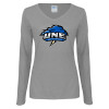 Thumbnail image for  Womens Grey Long Sleeve V Neck Tee 