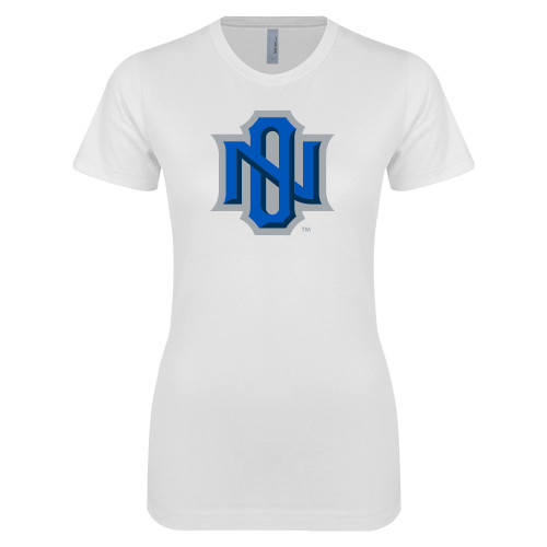 New Orleans Next Level Womens White Boyfriend Tee