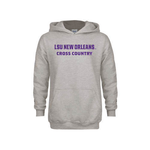  Youth Grey Fleece Hood - LSU New Orleans Cross Country