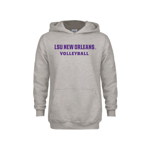  Youth Grey Fleece Hood - LSU New Orleans Volleyball