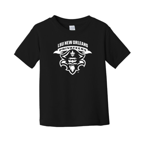  Toddler Black T Shirt - LSU New Orleans Privateers Mascot