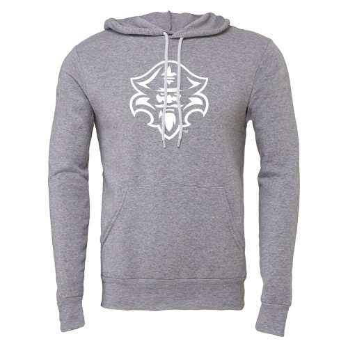  Bella + Canvas Heather Grey Fleece Hood - Privateer Mascot Head
