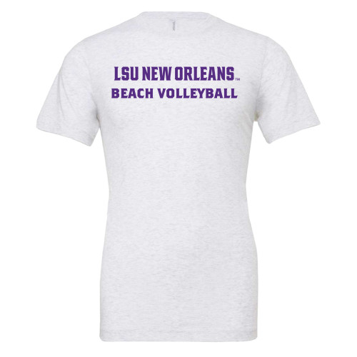  Bella + Canvas Ash Grey Jersey Cotton T Shirt - LSU New Orleans Beach Volleyball