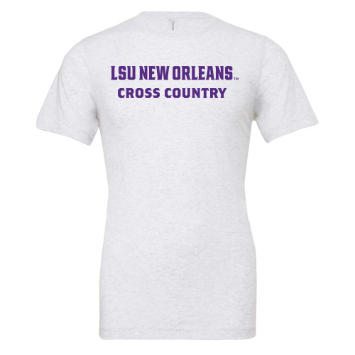  Bella + Canvas Ash Grey Jersey Cotton T Shirt - LSU New Orleans Cross Country
