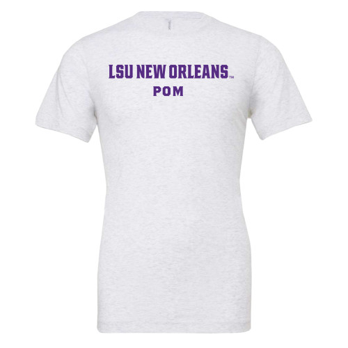  Bella + Canvas Ash Grey Jersey Cotton T Shirt - LSU New Orleans Pom