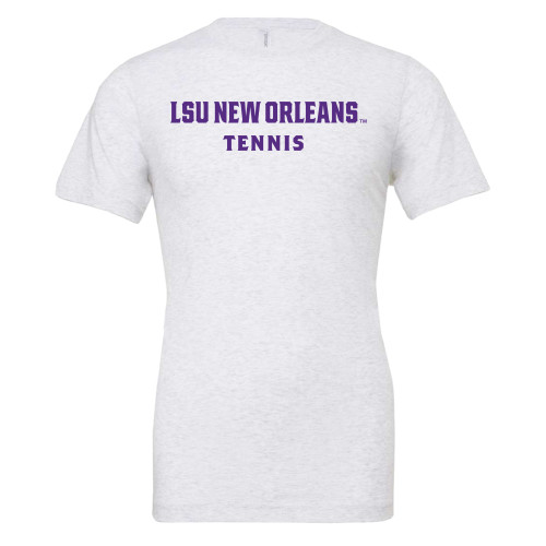  Bella + Canvas Ash Grey Jersey Cotton T Shirt - LSU New Orleans Tennis