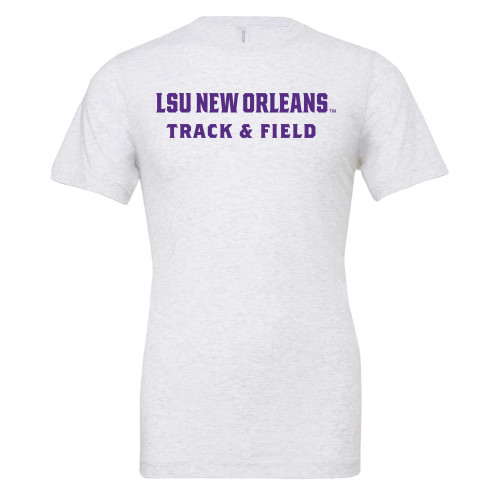 Bella + Canvas Ash Grey Jersey Cotton T Shirt - LSU New Orleans Track & Field
