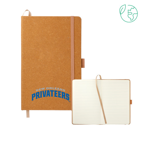  5.5 x 8.5 Natural FSC Mix Recycled Leather Bound Journal - Arched