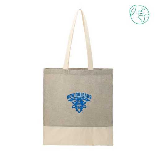  Split Recycled Grey Cotton Twill Convention Tote - Primary Mark