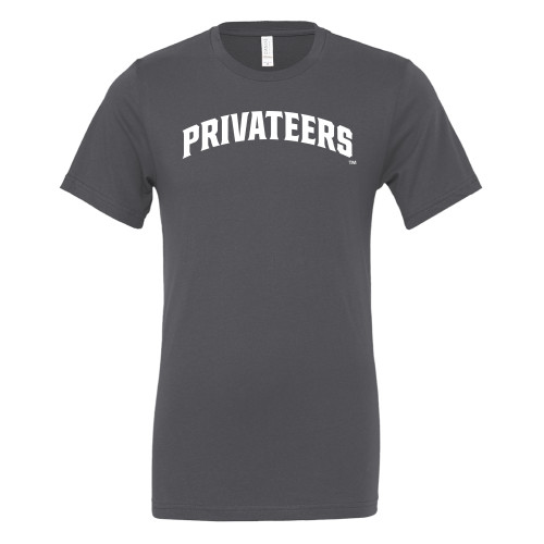  Bella + Canvas Asphalt Jersey Cotton T Shirt - Privateers Arched Wordmark