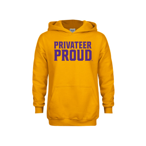  Youth Gold Fleece Hoodie - Privateer Proud Stacked