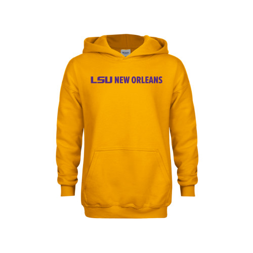  Youth Gold Fleece Hoodie - LSU New Orleans Flat
