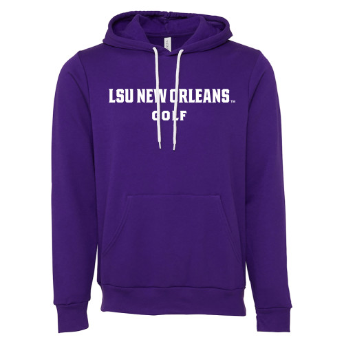  Bella + Canvas Purple Fleece Hood - LSU New Orleans Golf