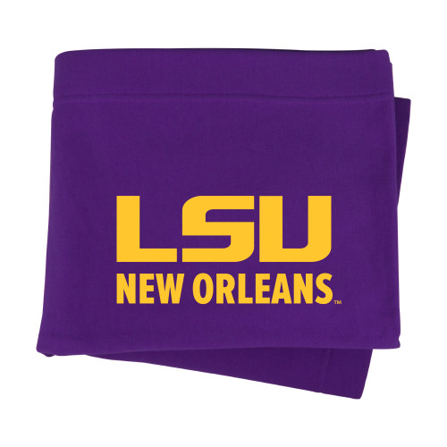  Purple Sweatshirt Blanket - LSU New Orleans Stacked