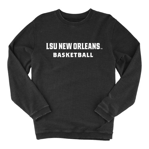 Boxercraft Womens Black Corded Crew - LSU New Orleans Basketball