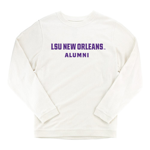  Boxercraft Womens Cream Corded Crew - LSU New Orleans Alumni