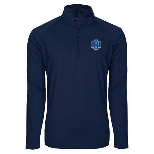  Sport Tek Navy Sport Wick Stretch 1/2 Zip Pullover - Interlocking NO