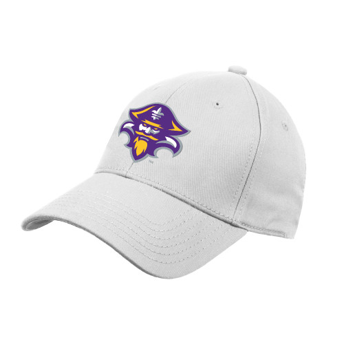 White Structured Adjustable Pro Style Hat - Privateer Mascot Head