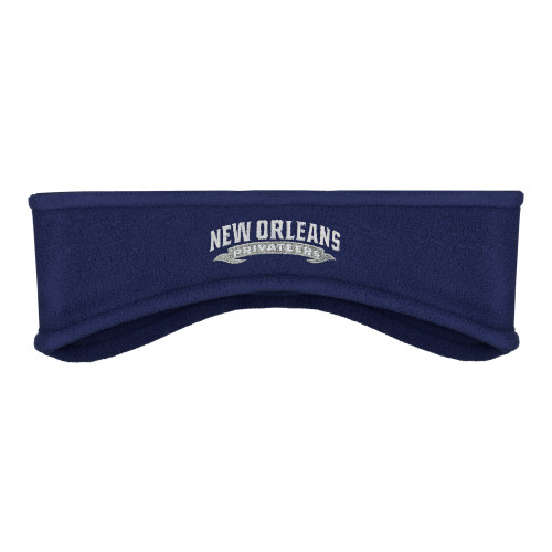  Navy Stretch Fleece Headband - Arched Banner