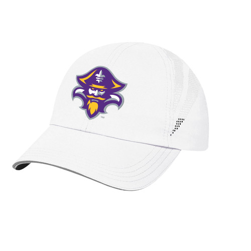  Womens White Performance Cap - Privateer Mascot Head