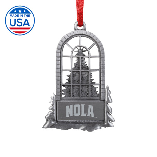  Pewter Tree in Window Ornament - NOLA Arched WordmarkEngraved