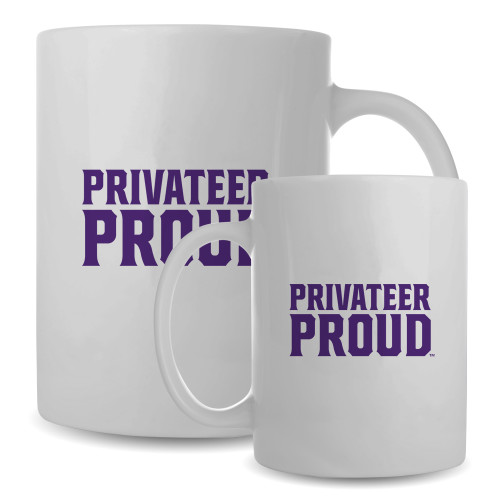  Full Color White Mug 15oz - Privateer Proud Stacked