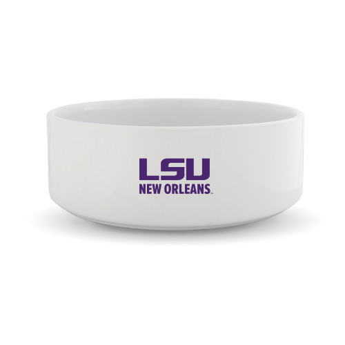  Ceramic Dog Bowl - LSU New Orleans Stacked