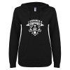 Thumbnail image for  ENZA Womens Black V Notch Raw Edge Fleece Hoodie