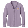 Thumbnail image for  Brooks Brothers Womens Purple Ash Long Sleeve Ruffle Collar Blouse