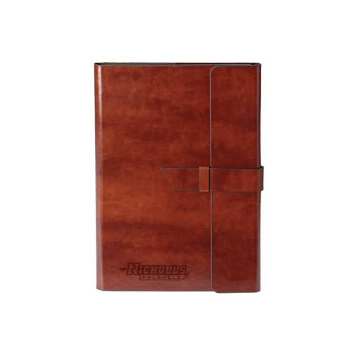  Fabrizio Junior Brown Portfolio w/Loop Closure - Nicholls Colonels Engraved