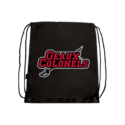  Black Drawstring Backpack - Geaux Colonels-Sword