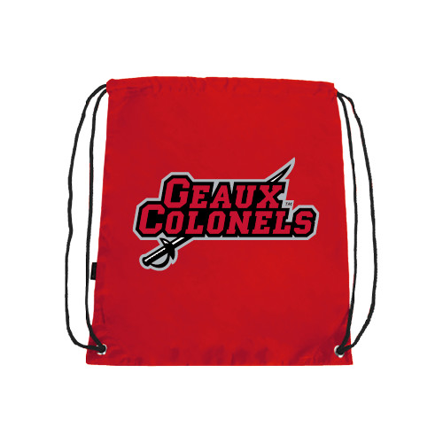 Red Drawstring Backpack - Geaux Colonels-Sword
