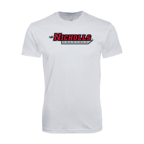  Next Level White SoftStyle T Shirt - Nicholls Colonels