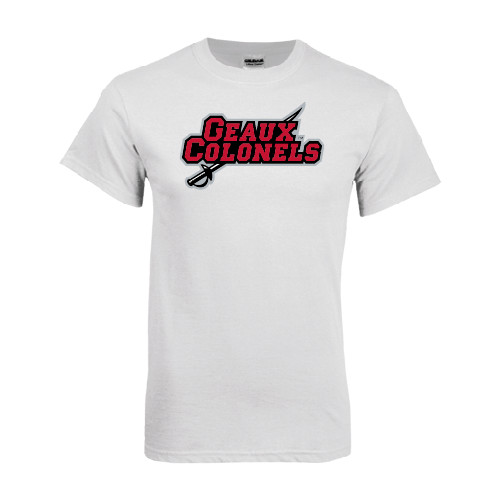 White T Shirt - Geaux Colonels-Sword