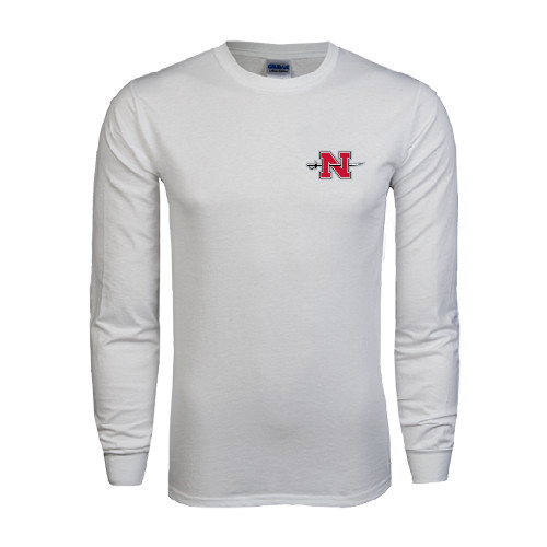  White Long Sleeve T Shirt - Official Logo