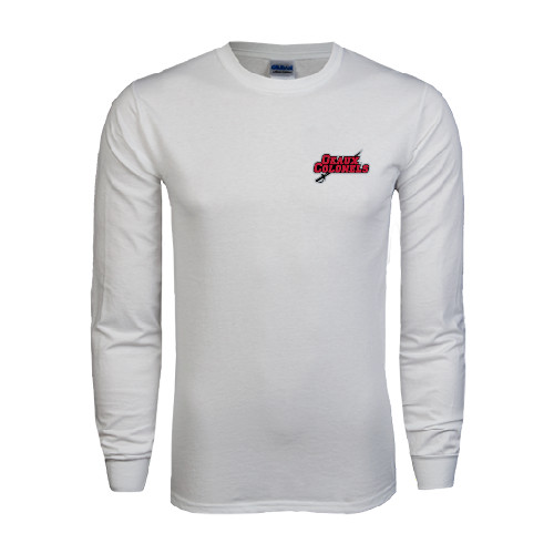  White Long Sleeve T Shirt - Geaux Colonels-Sword