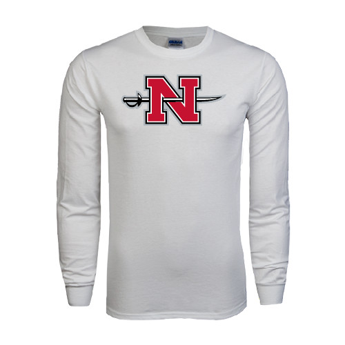  White Long Sleeve T Shirt - Official Logo