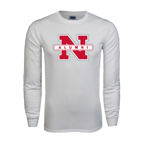  White Long Sleeve T Shirt - Alumni N