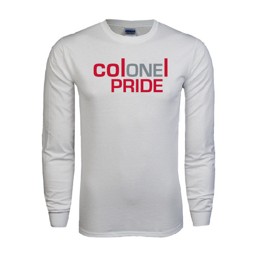  White Long Sleeve T Shirt - Colonel Pride One Pride