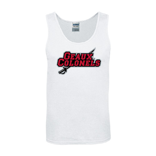  White Tank Top - Geaux Colonels-Sword