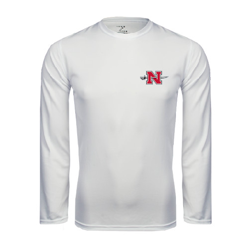  White Performance Long Sleeve Shirt - Official Logo