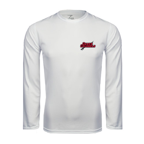  White Performance Long Sleeve Shirt - Geaux Colonels-Sword