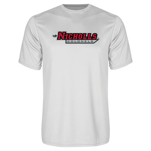  White Performance Tee - Nicholls Colonels